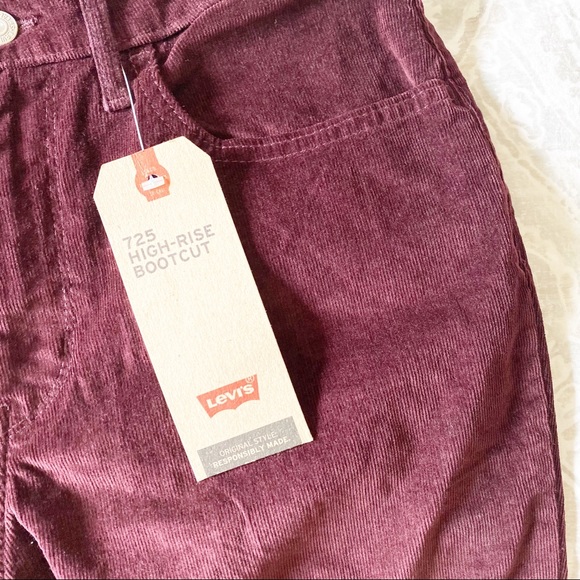 LEVI’S 725 High Rise Bootcut Corduroy Pants 30 NWT - Picture 4 of 11
